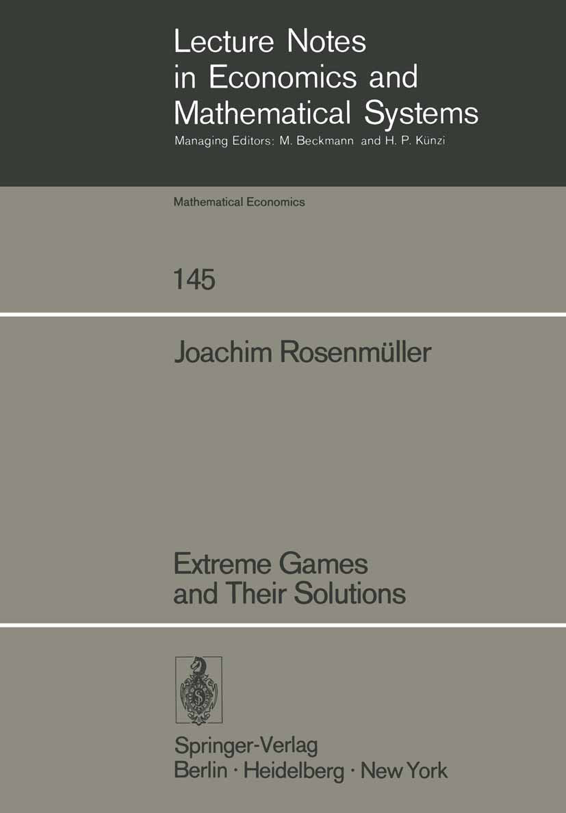 Lecture Notes in Economics and Mathematical Systems