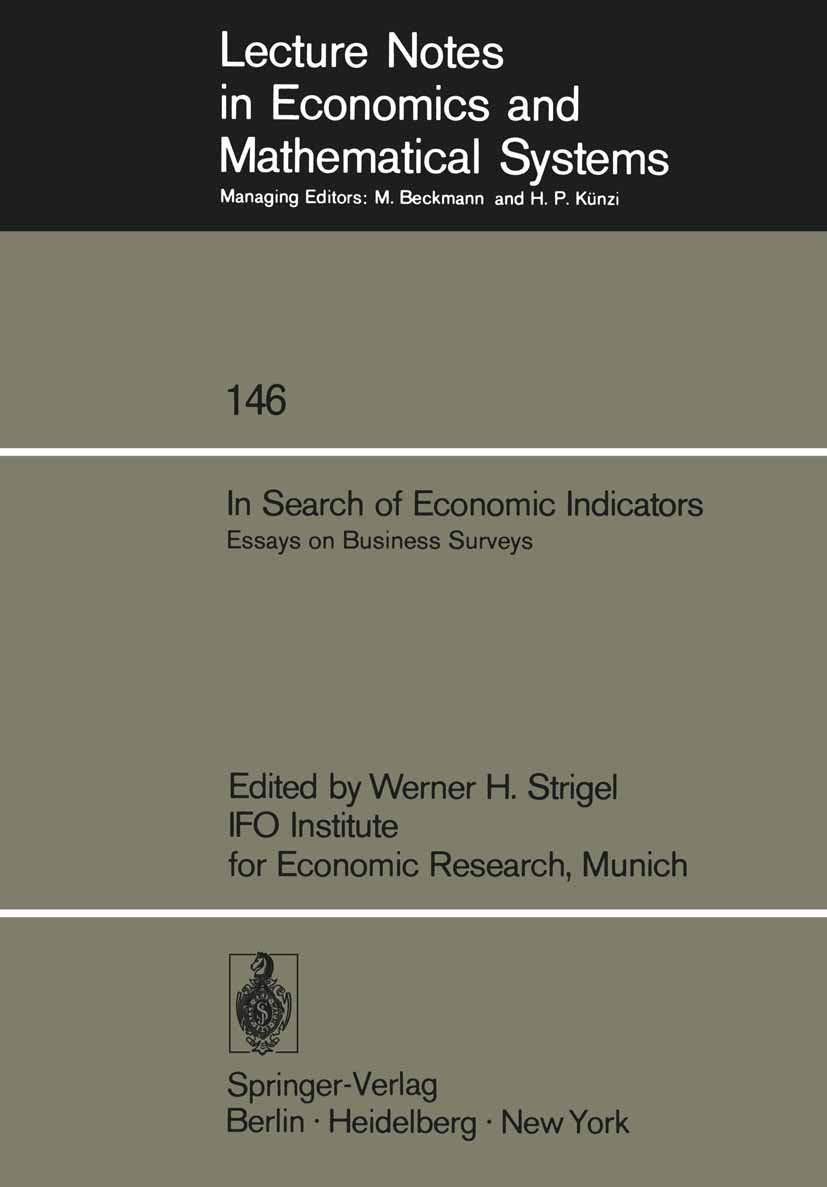 Lecture Notes in Economics and Mathematical Systems