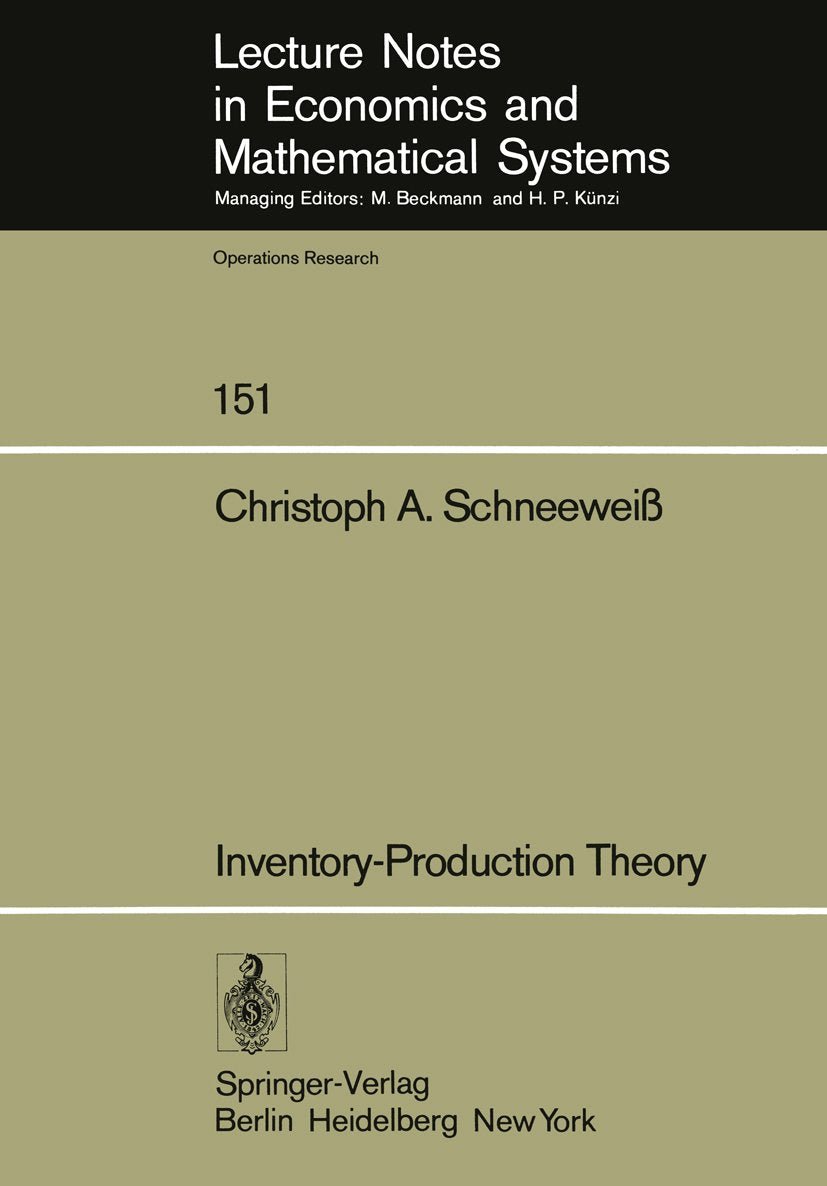 Lecture Notes in Economics and Mathematical Systems
