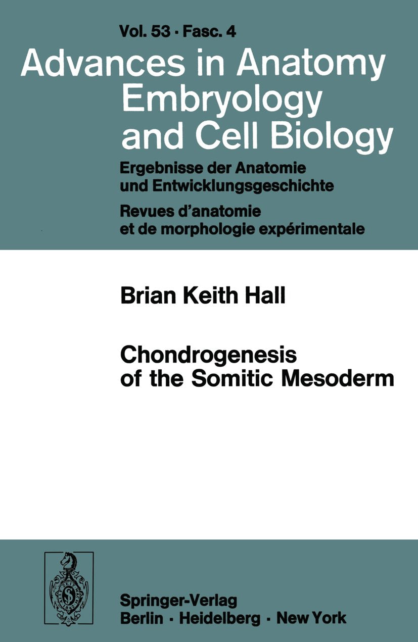 Advances in Anatomy, Embryology and Cell Biology