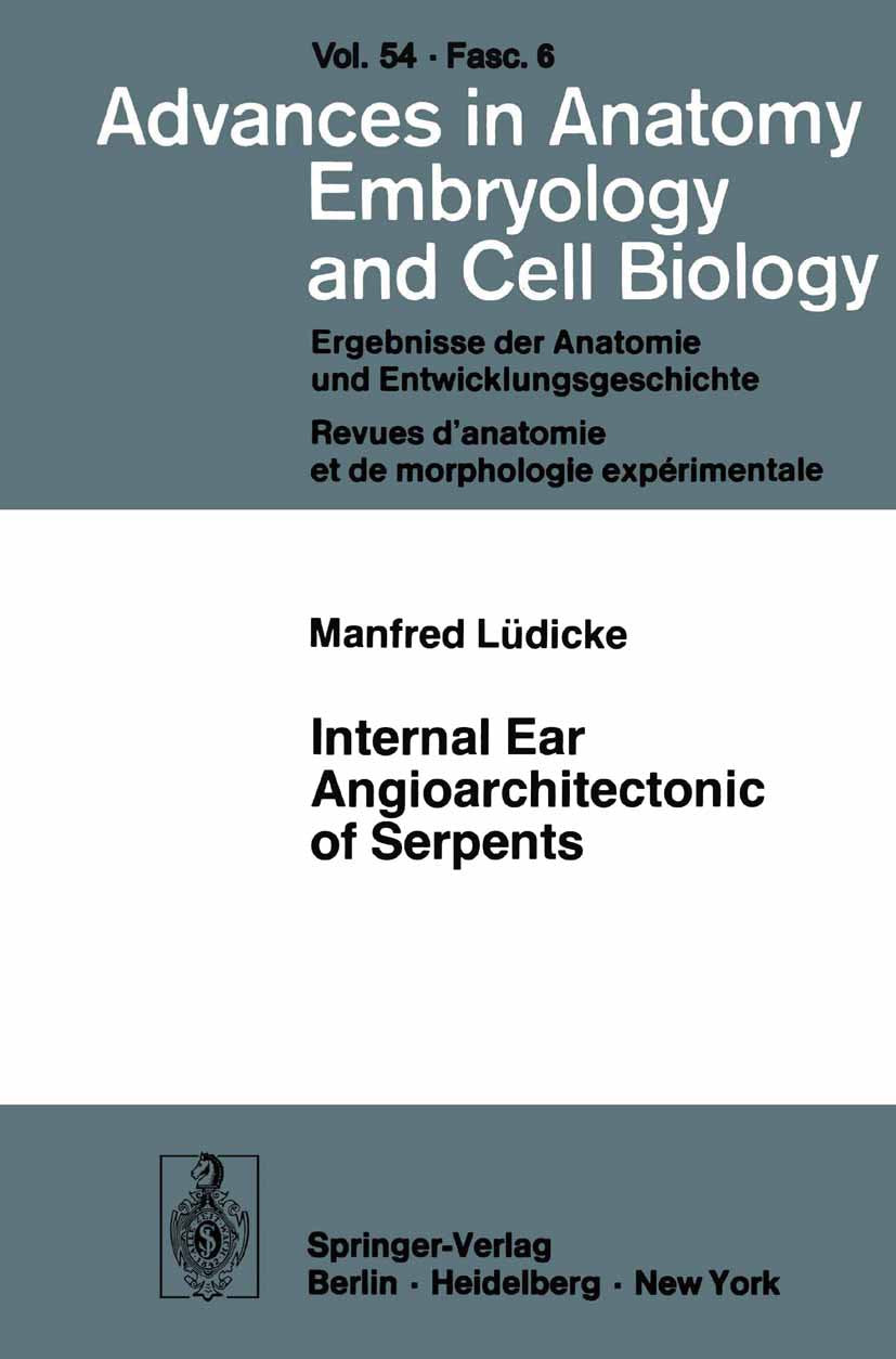 Advances in Anatomy, Embryology and Cell Biology
