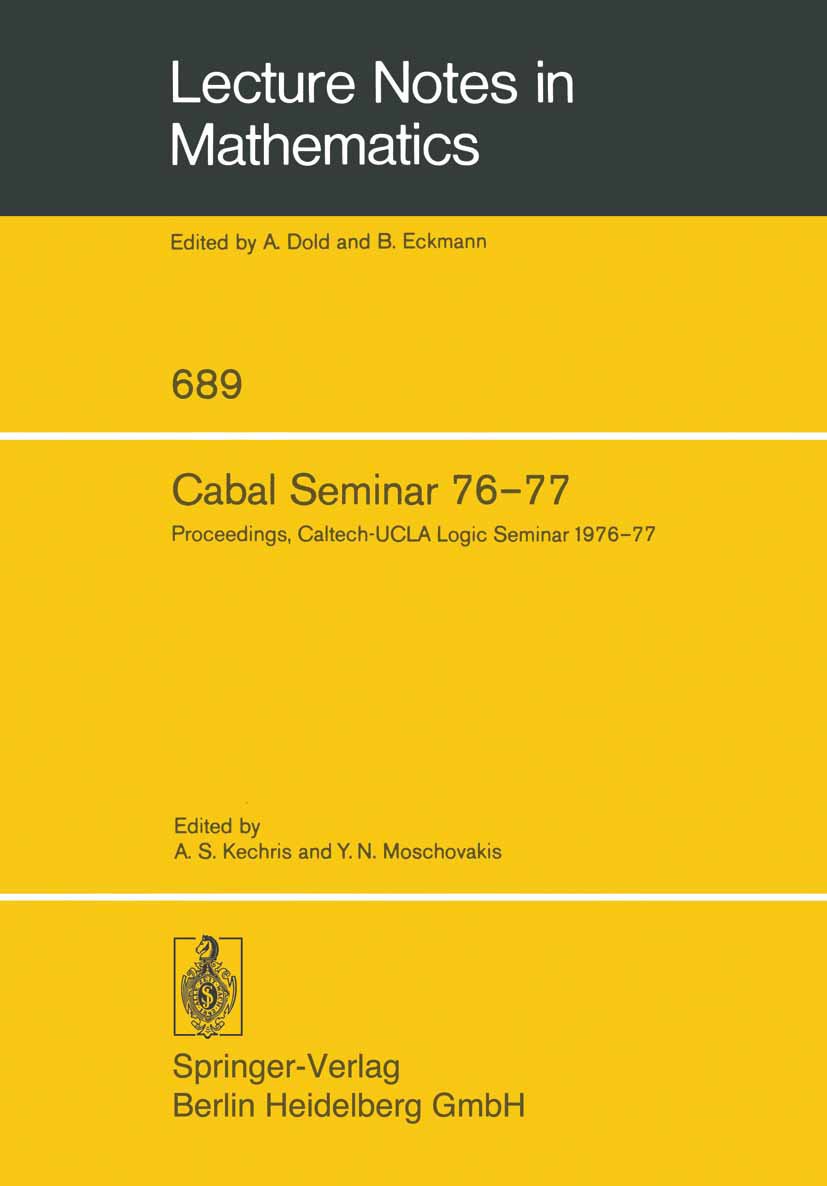 Lecture Notes in Mathematics