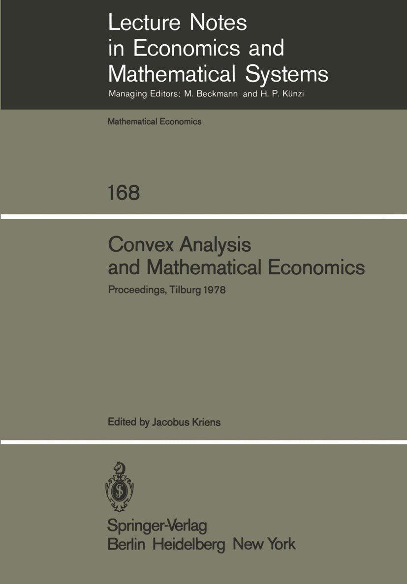 Lecture Notes in Economics and Mathematical Systems