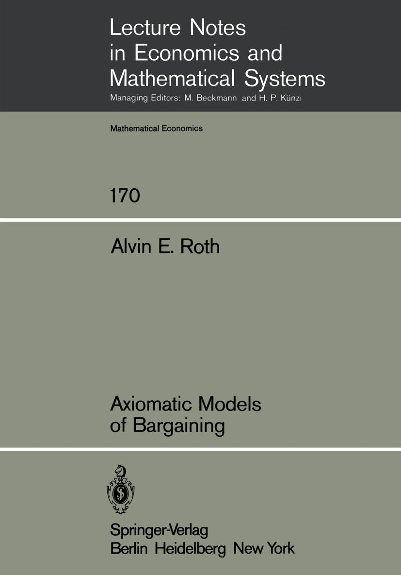 Lecture Notes in Economics and Mathematical Systems