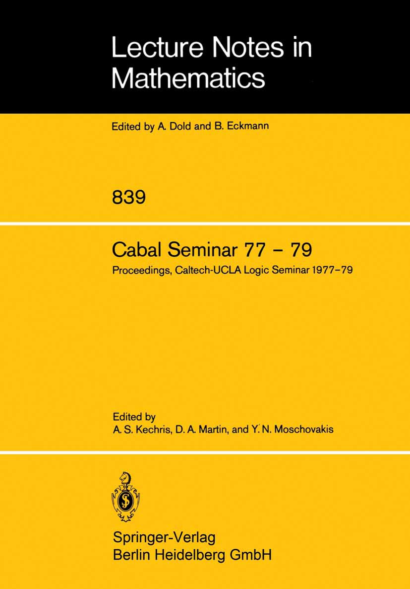 Lecture Notes in Mathematics