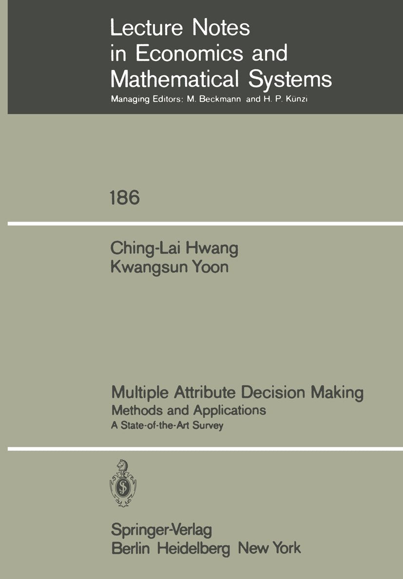 Lecture Notes in Economics and Mathematical Systems