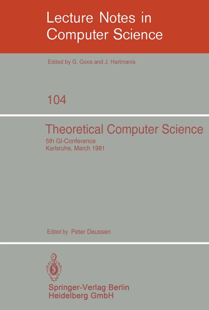 Lecture Notes in Computer Science