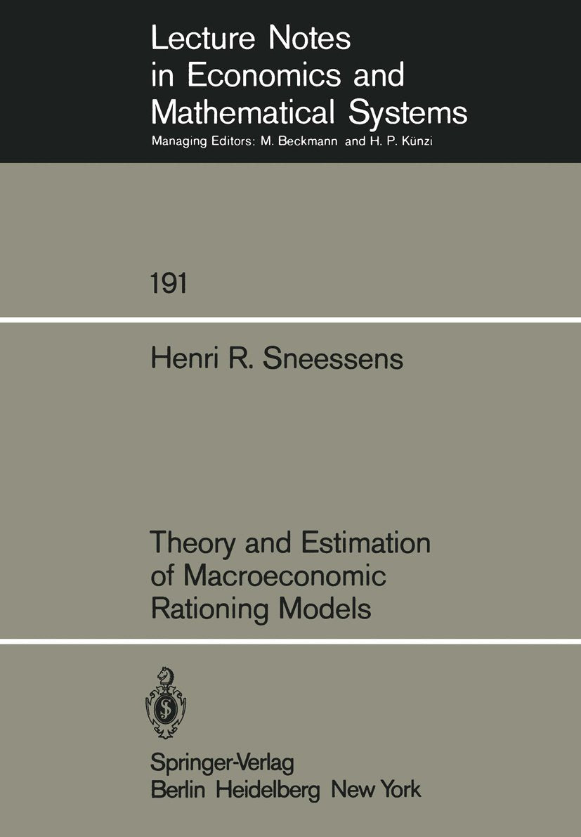 Lecture Notes in Economics and Mathematical Systems