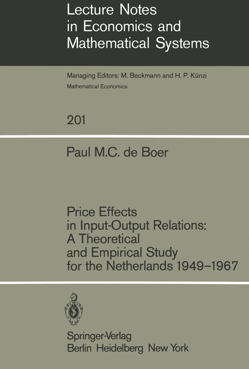 Lecture Notes in Economics and Mathematical Systems