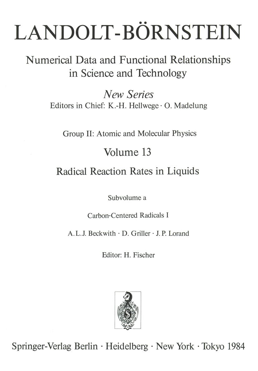 Landolt-Börnstein: Numerical Data and Functional Relationships in Science and Technology - New Series
