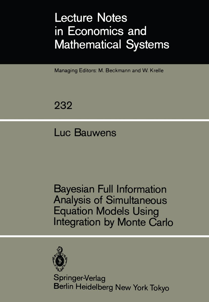 Lecture Notes in Economics and Mathematical Systems