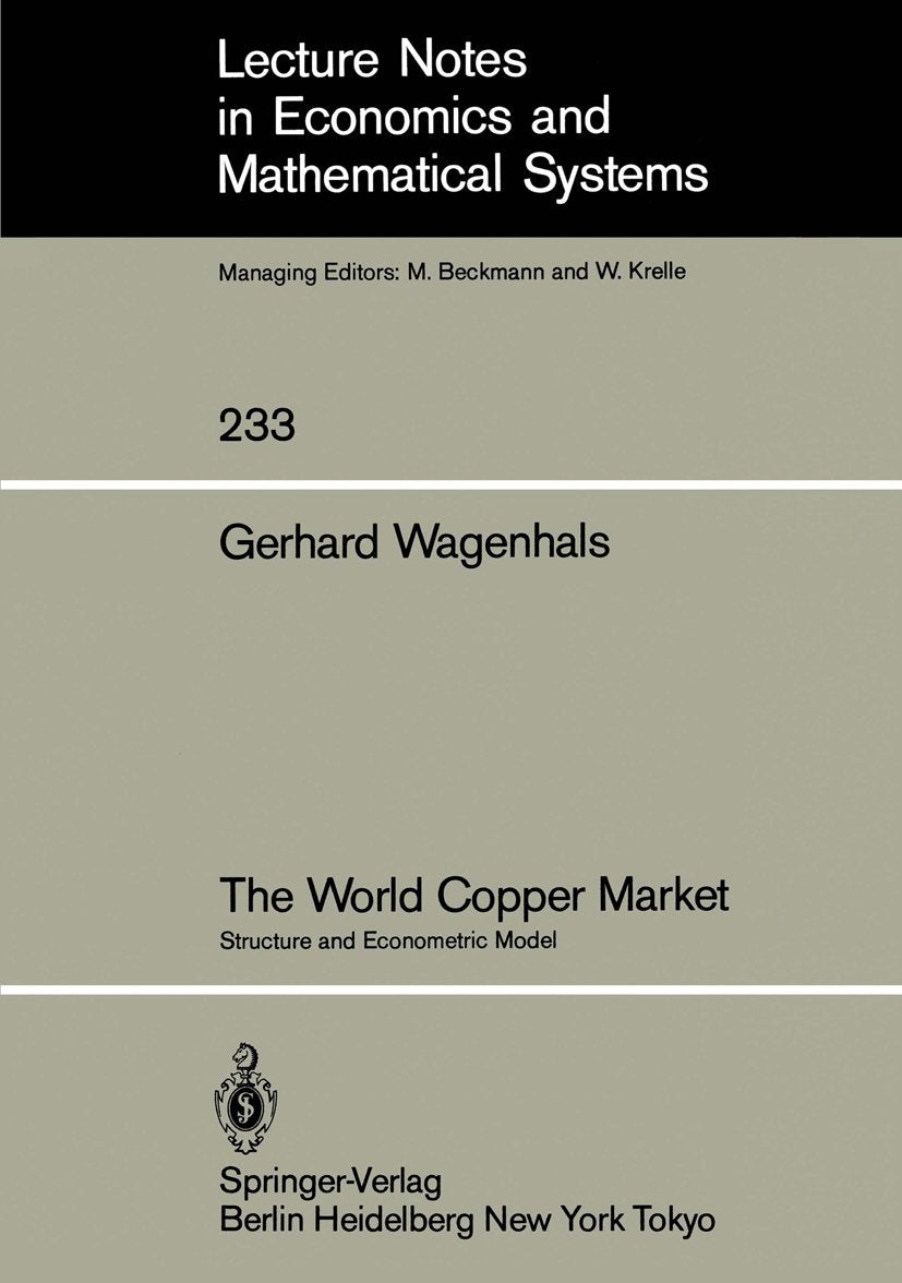 Lecture Notes in Economics and Mathematical Systems
