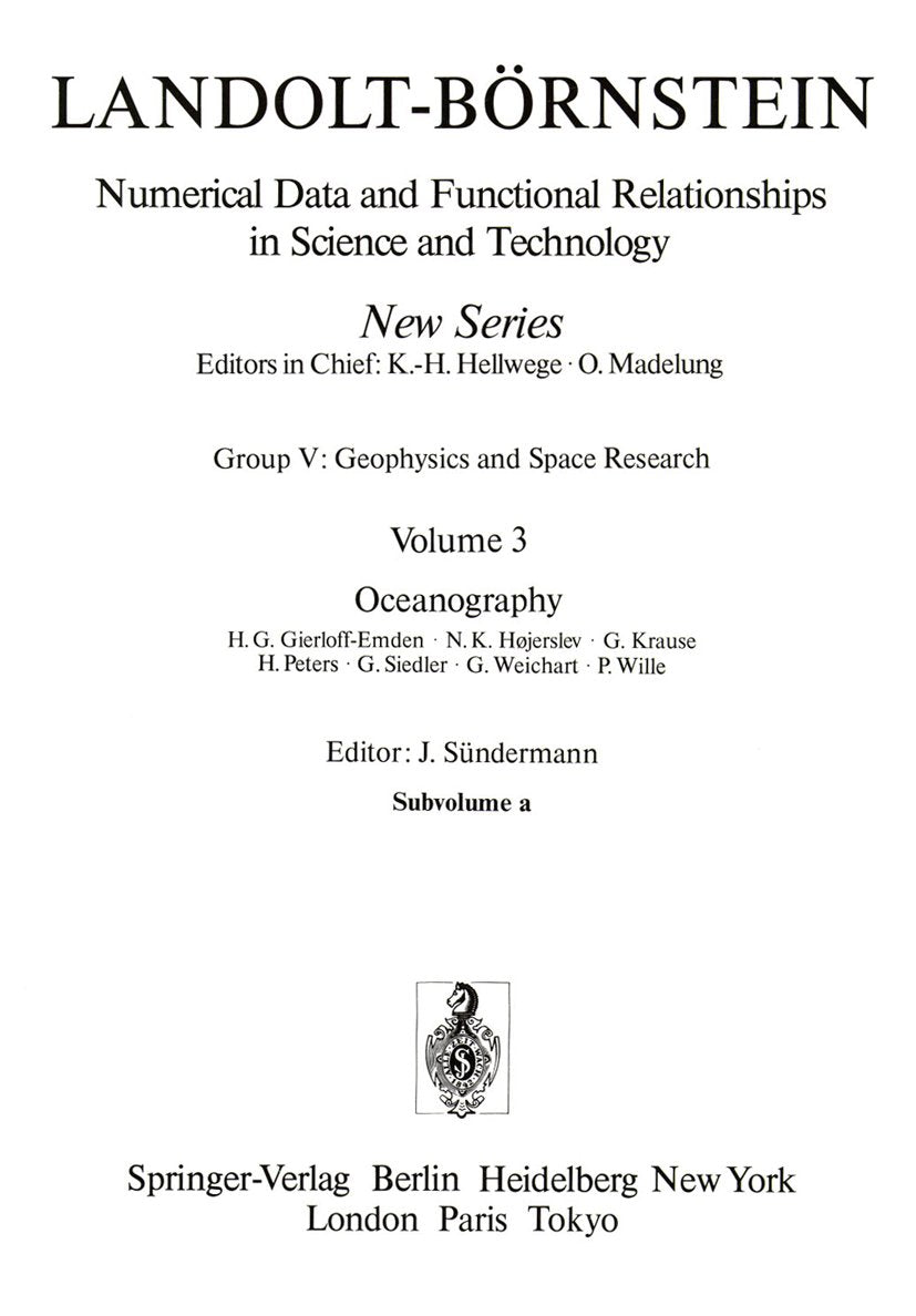 Landolt-Börnstein: Numerical Data and Functional Relationships in Science and Technology - New Series