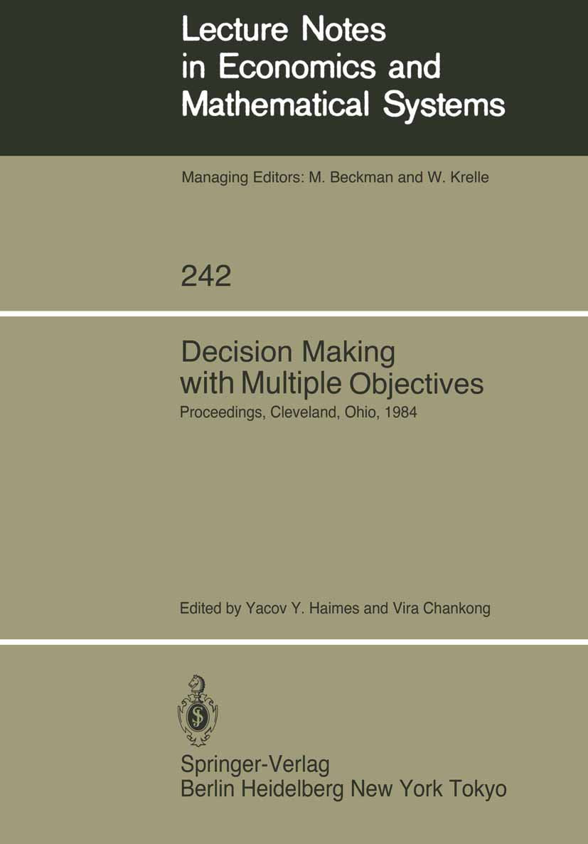Lecture Notes in Economics and Mathematical Systems