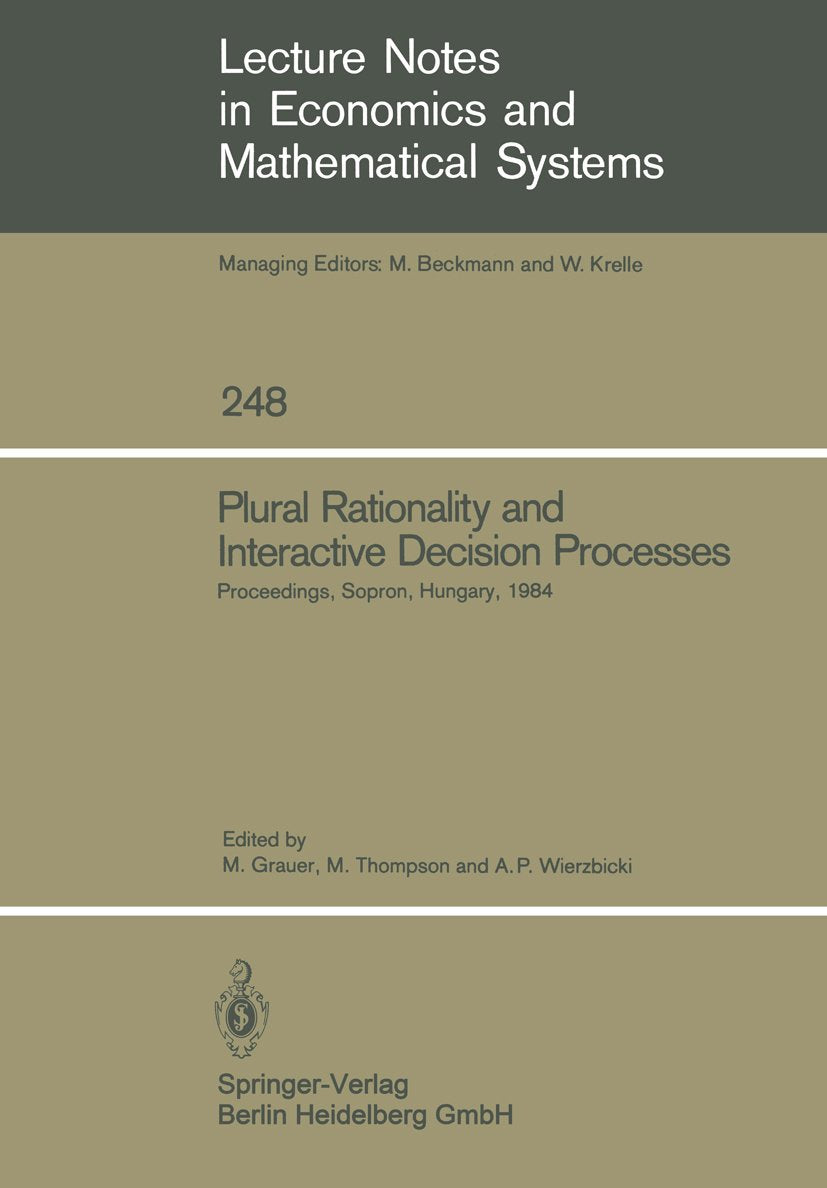 Lecture Notes in Economics and Mathematical Systems