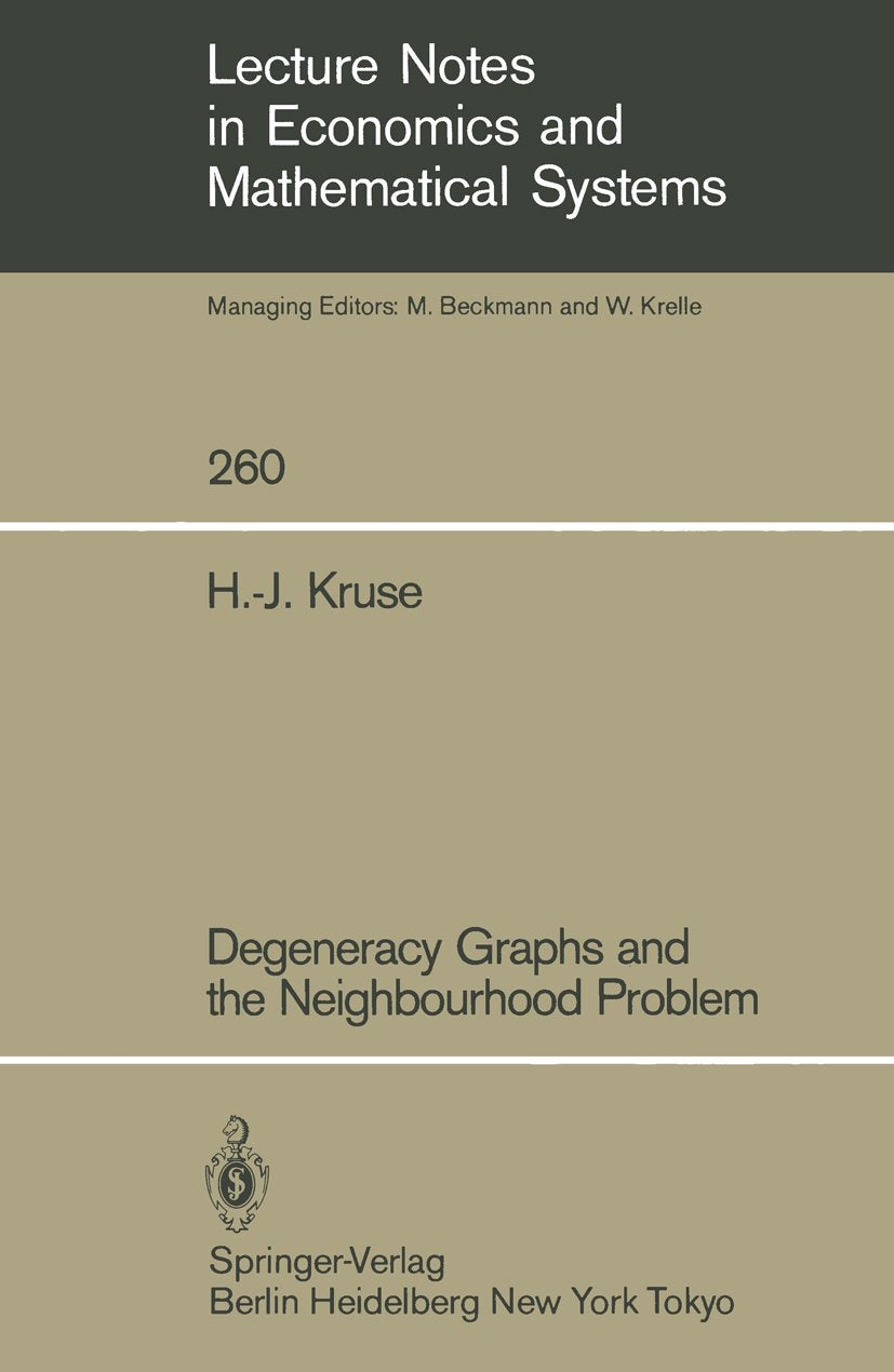 Lecture Notes in Economics and Mathematical Systems