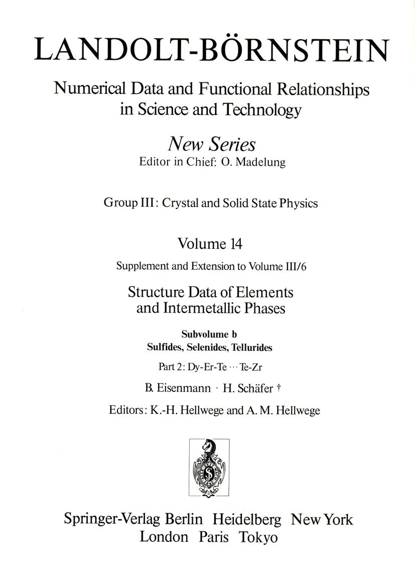Landolt-Börnstein: Numerical Data and Functional Relationships in Science and Technology - New Series