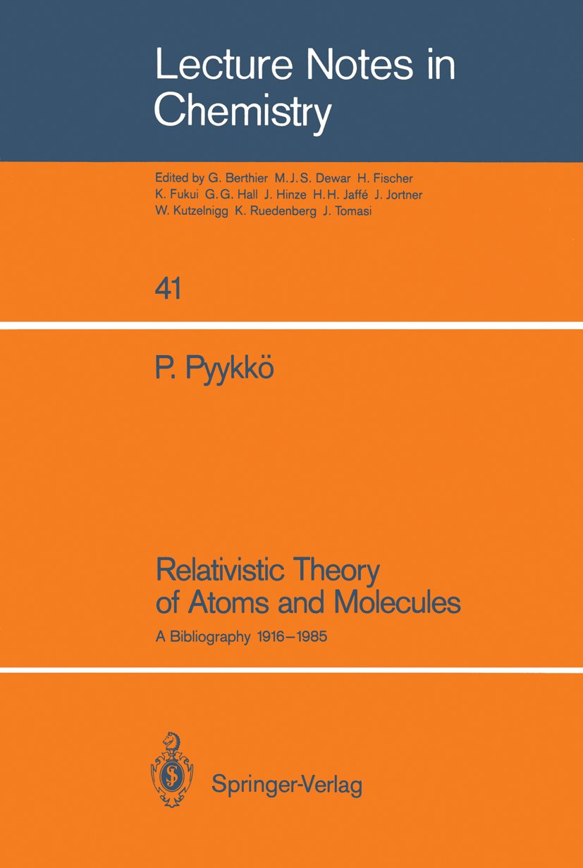 Relativistic Theory of Atoms and Molecules