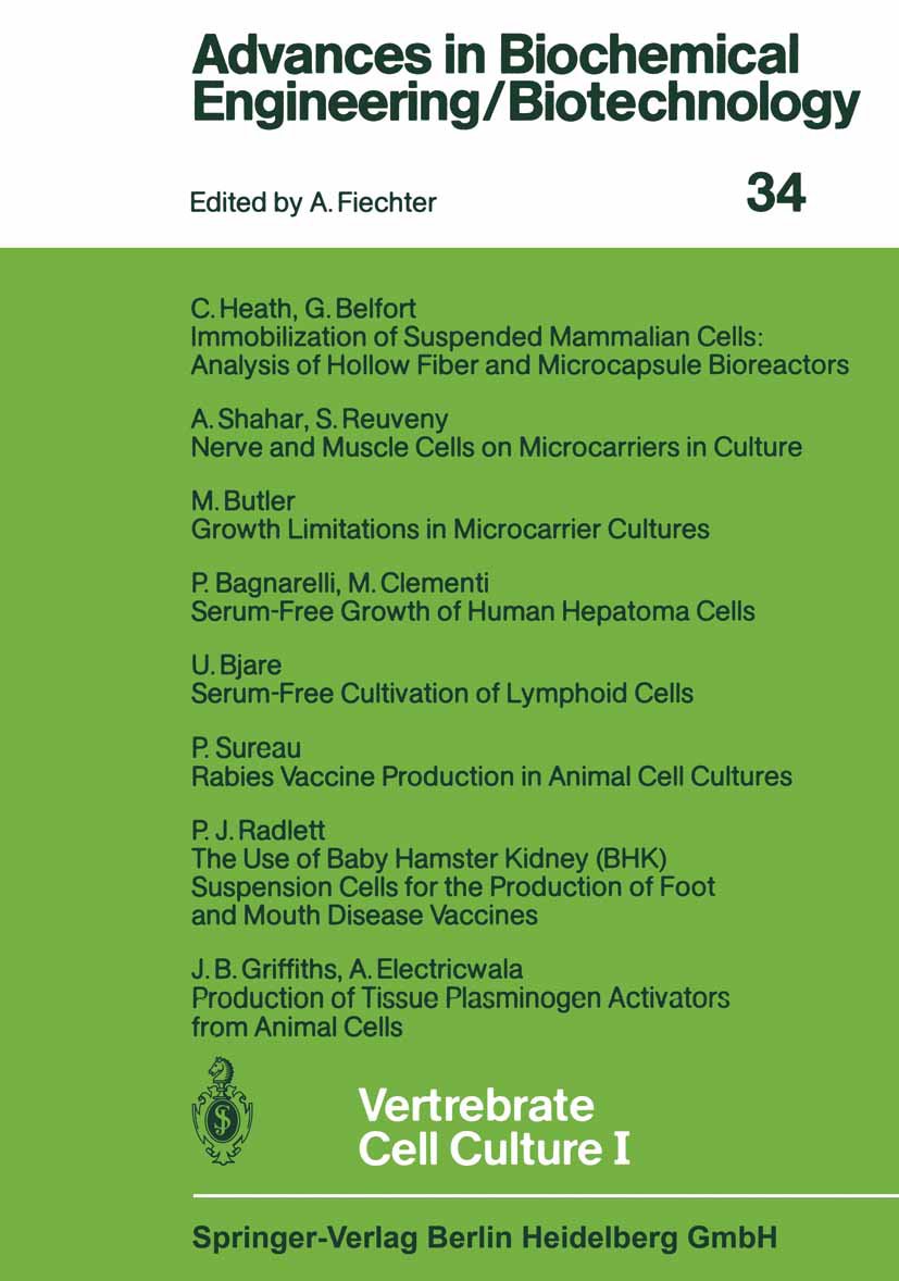 Advances in Biochemical Engineering/Biotechnology