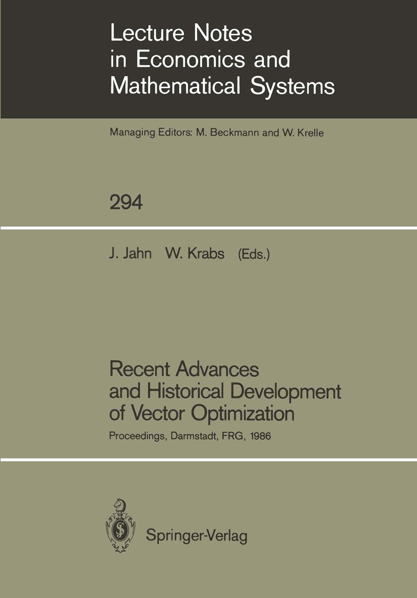 Lecture Notes in Economics and Mathematical Systems
