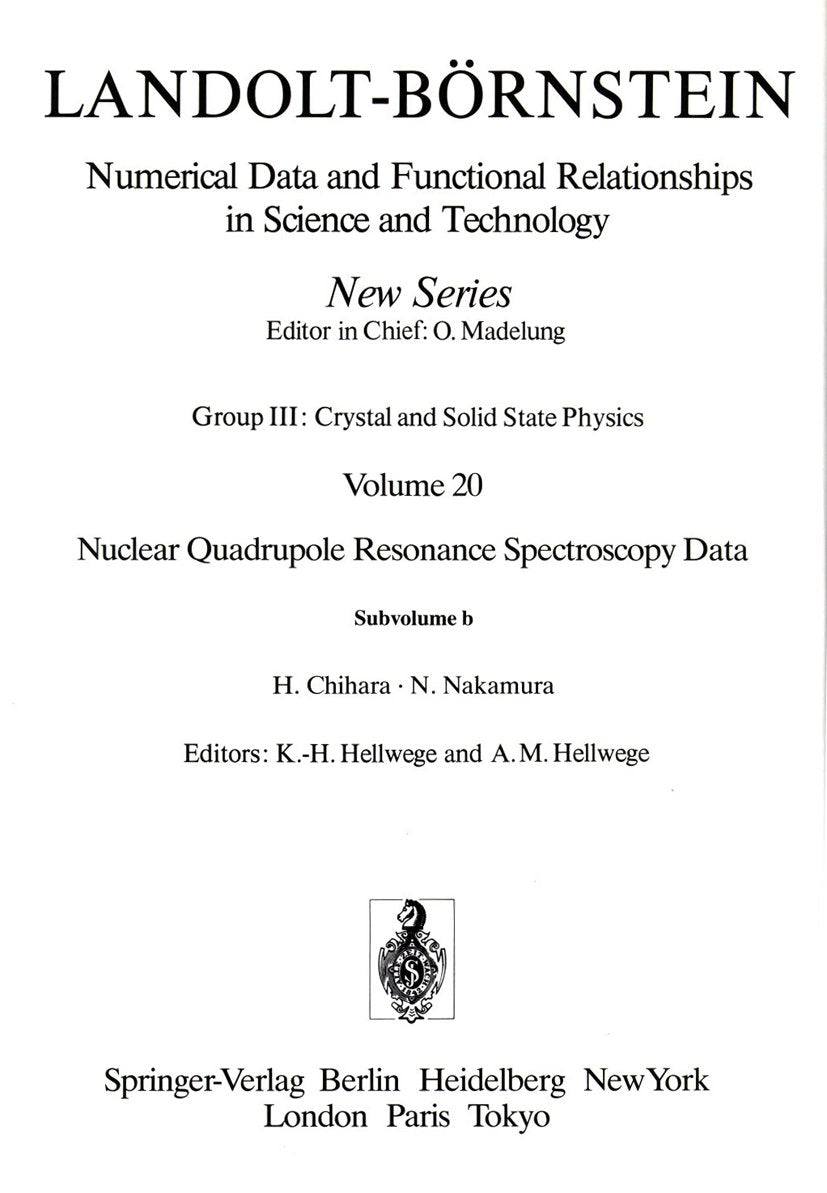 Landolt-Börnstein: Numerical Data and Functional Relationships in Science and Technology - New Series