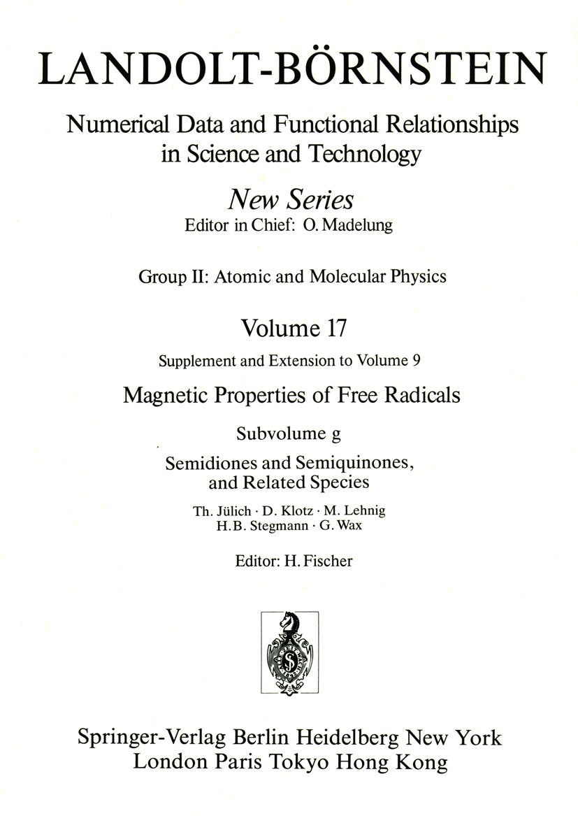 Landolt-Börnstein: Numerical Data and Functional Relationships in Science and Technology - New Series