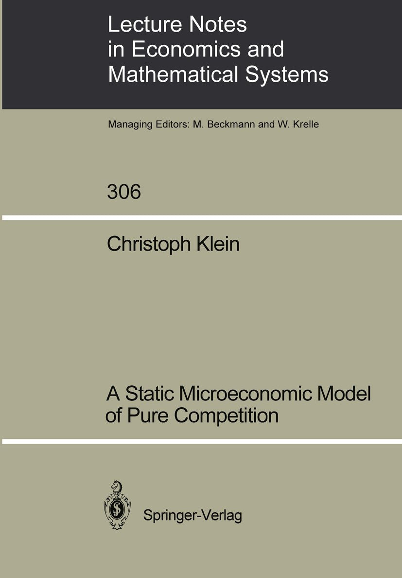 Lecture Notes in Economics and Mathematical Systems