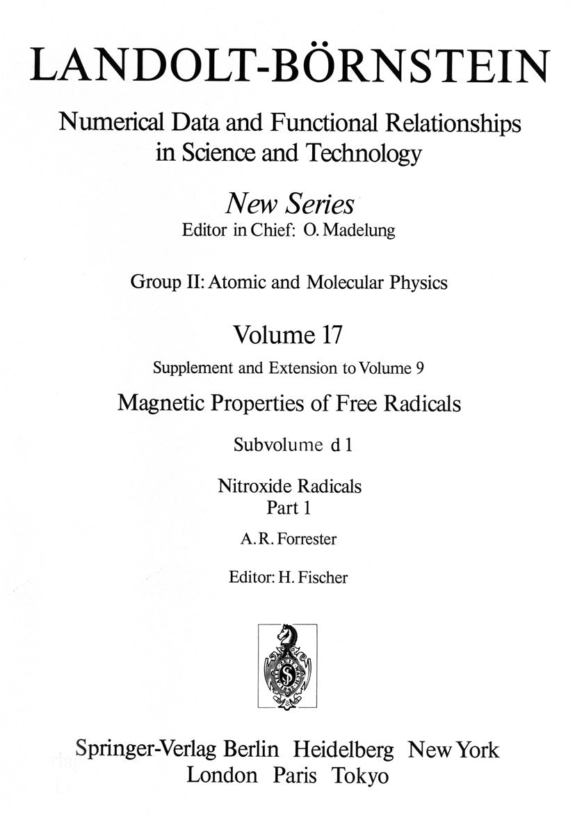 Landolt-Börnstein: Numerical Data and Functional Relationships in Science and Technology - New Series