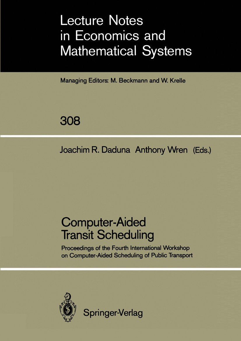 Lecture Notes in Economics and Mathematical Systems