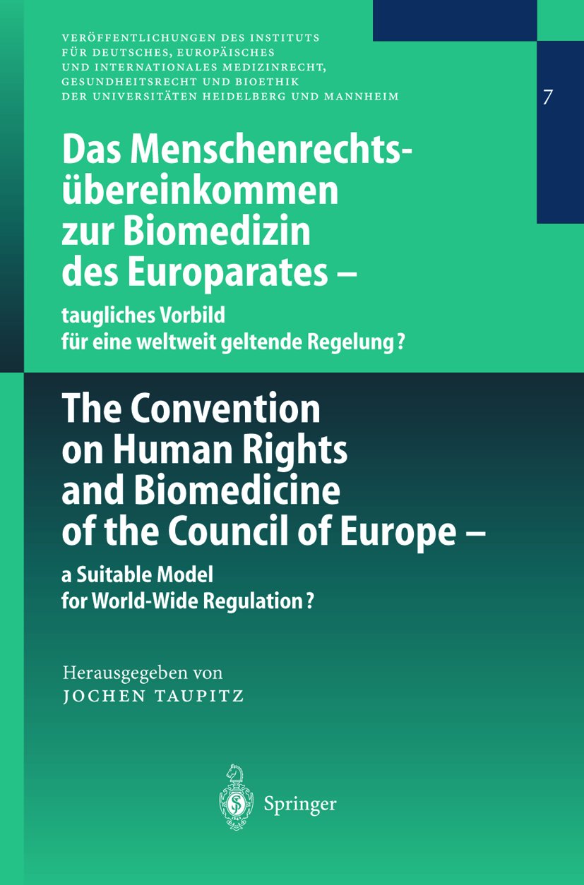 Veröffentlichungen des Instituts für Deutsches, Europäisches und Internationales Medizinrecht, Gesundheitsrecht und Bioethik der Universitäten Heidelberg und Mannheim