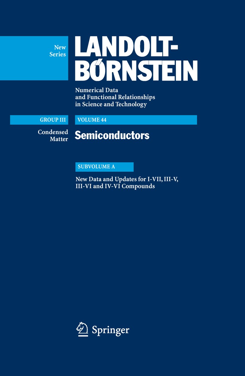 Landolt-Börnstein: Numerical Data and Functional Relationships in Science and Technology - New Series