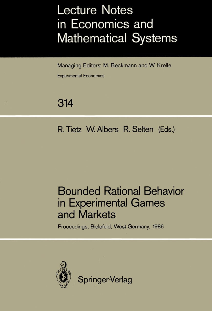 Lecture Notes in Economics and Mathematical Systems