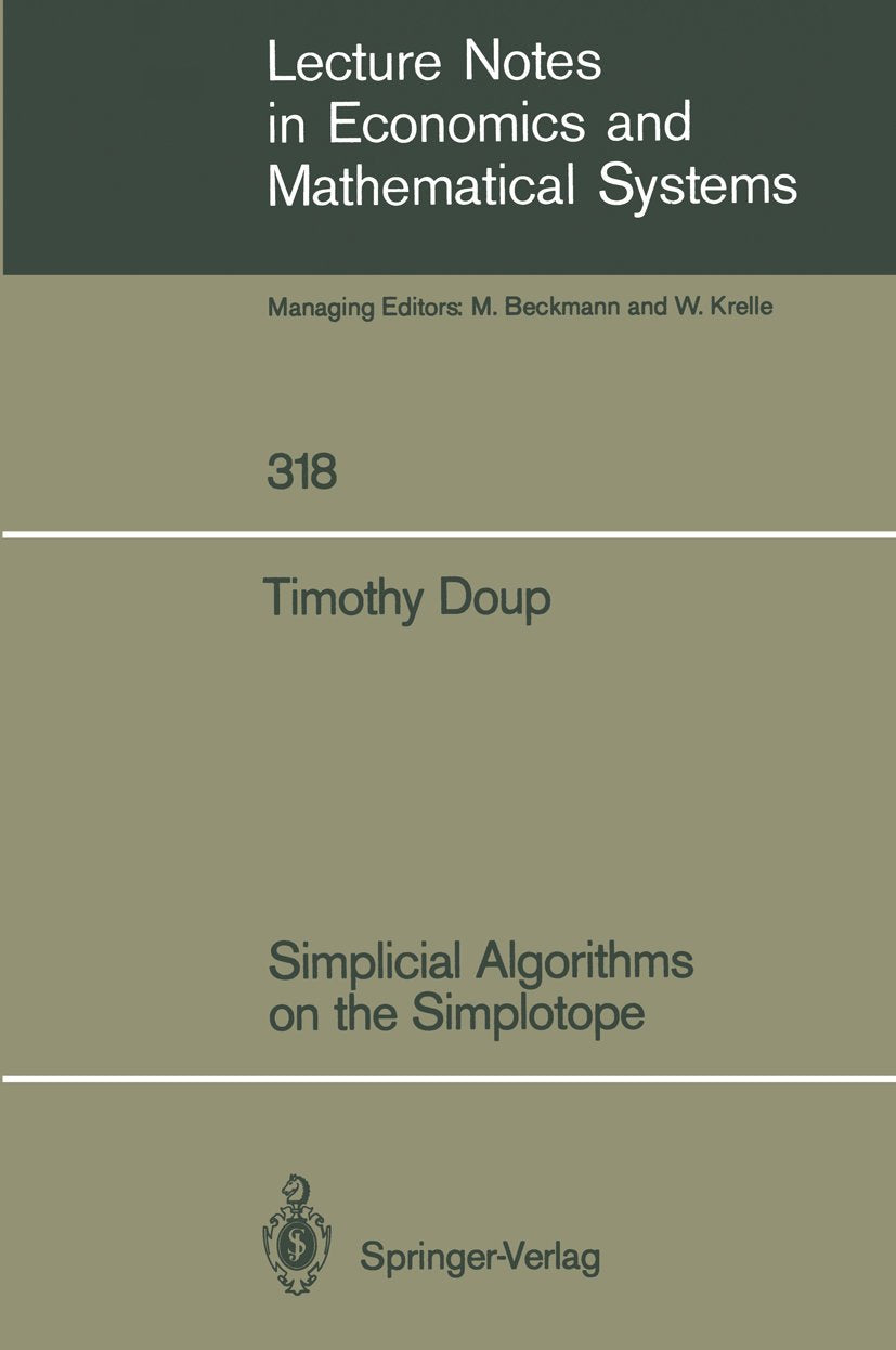 Lecture Notes in Economics and Mathematical Systems