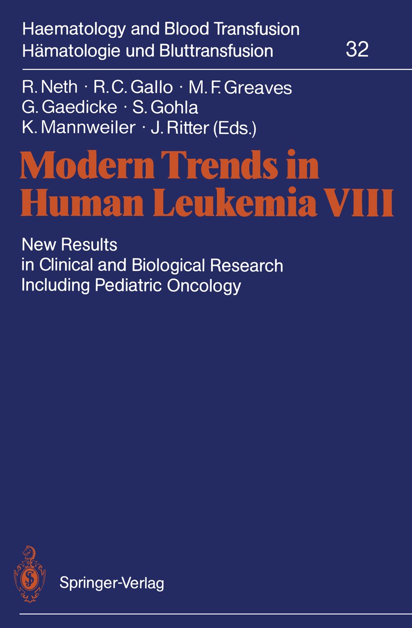 Haematology and Blood Transfusion Hämatologie und Bluttransfusion
