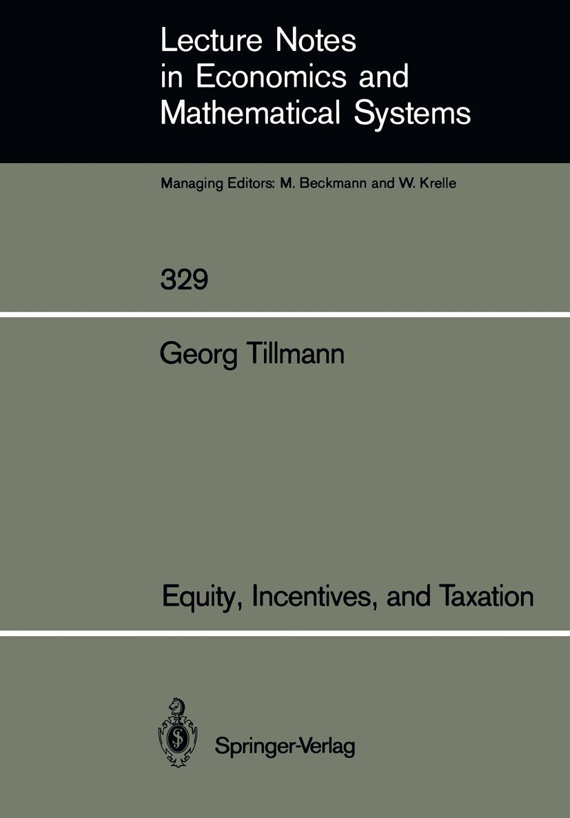 Lecture Notes in Economics and Mathematical Systems