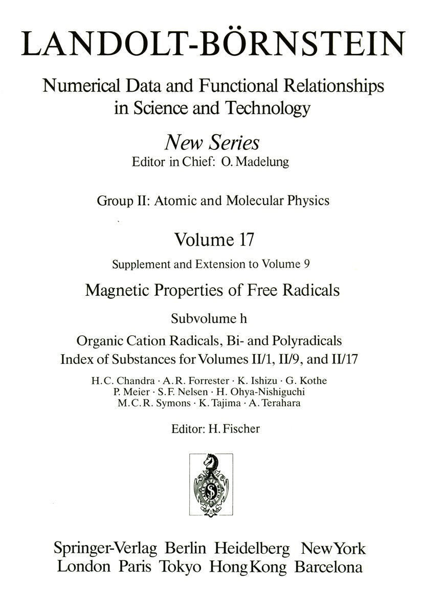 Landolt-Börnstein: Numerical Data and Functional Relationships in Science and Technology - New Series