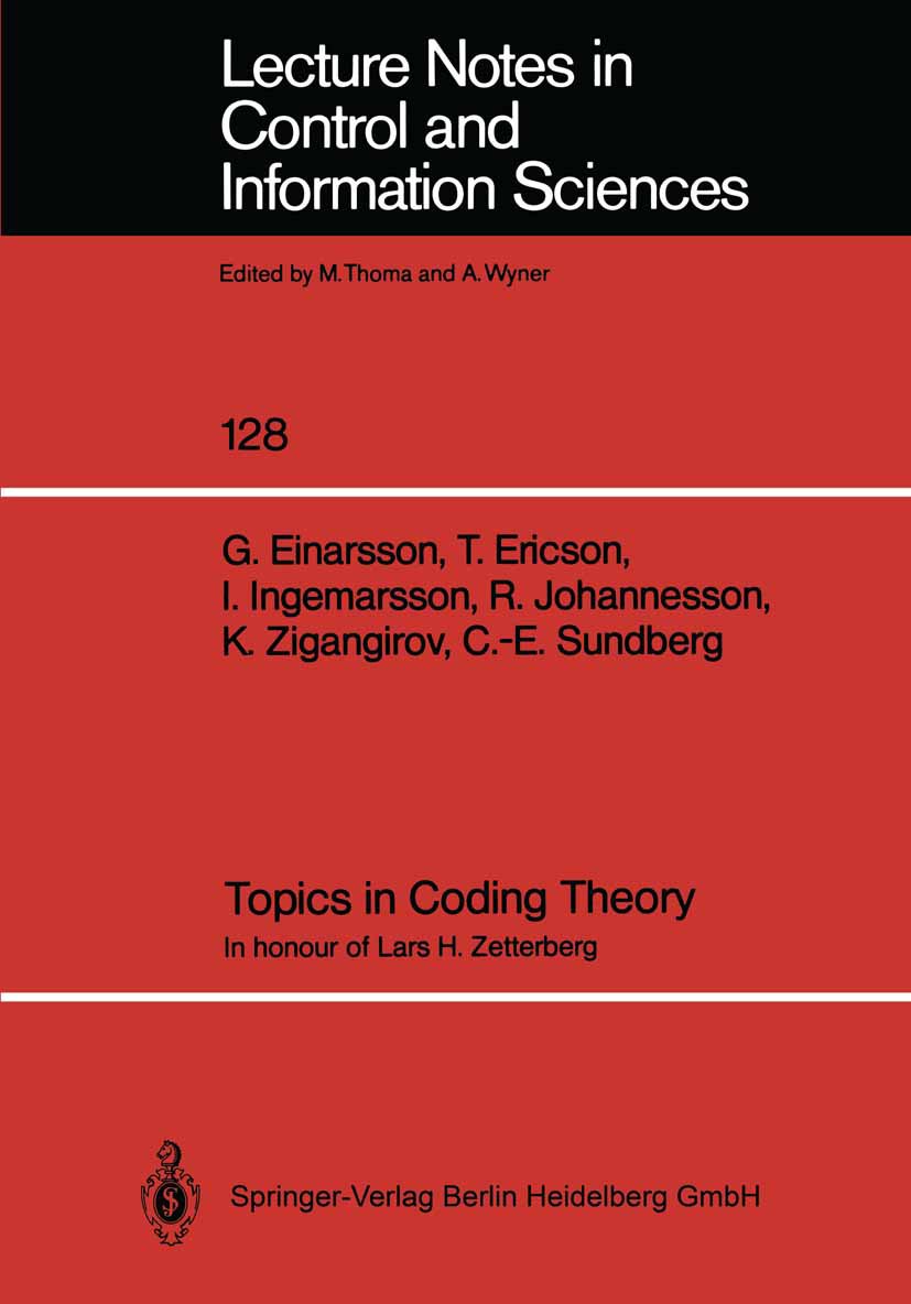 Lecture Notes in Control and Information Sciences