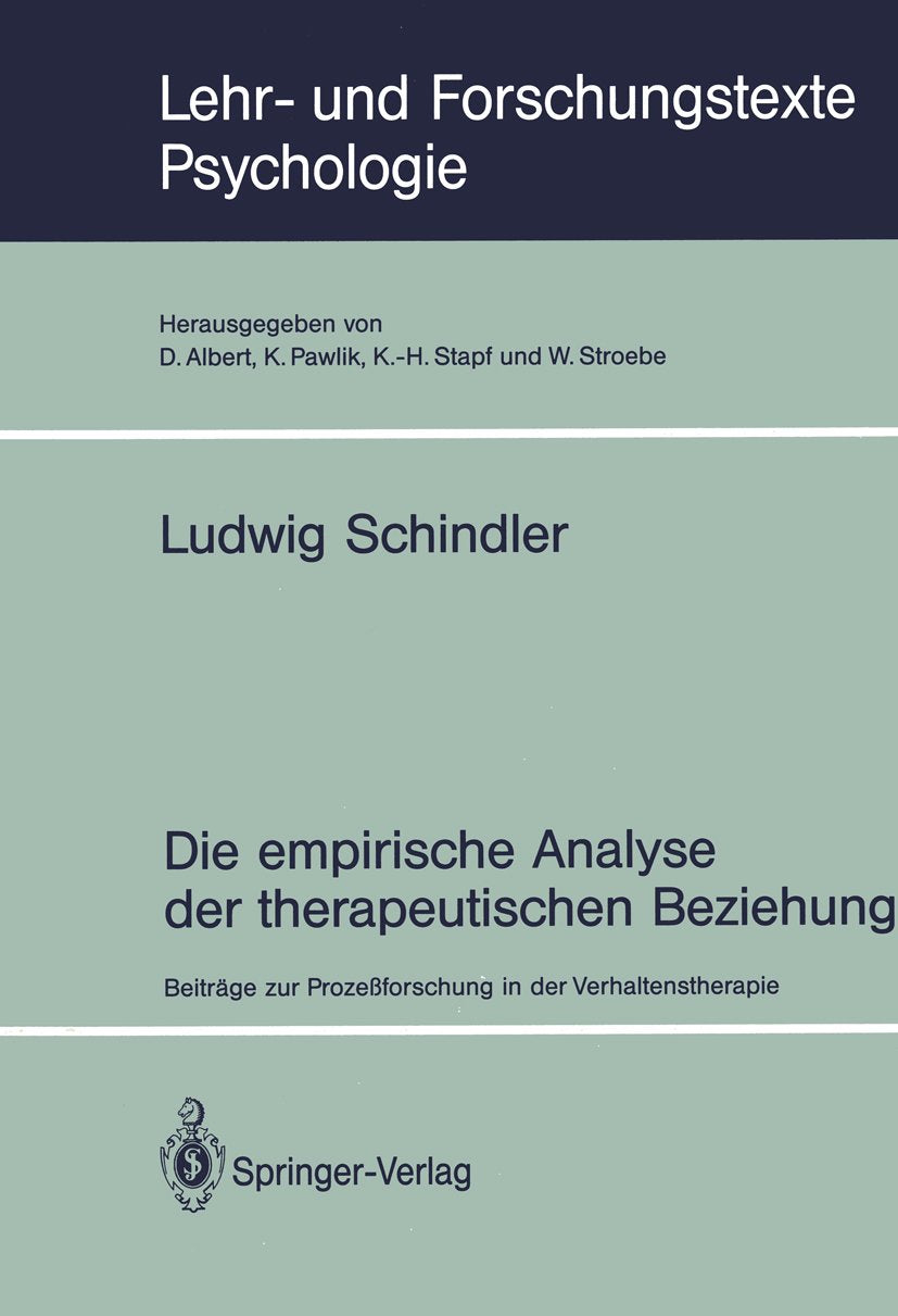 Die empirische Analyse der therapeutischen Beziehung