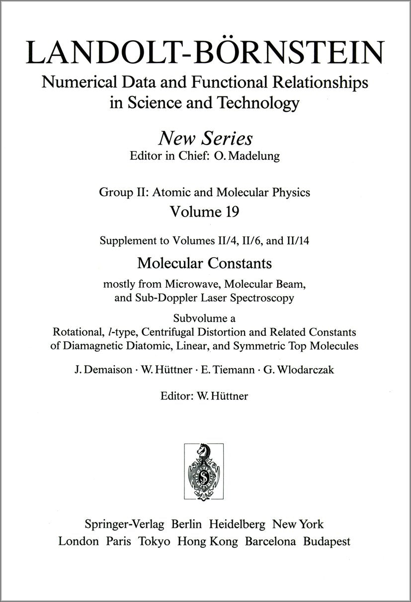 Landolt-Börnstein: Numerical Data and Functional Relationships in Science and Technology - New Series