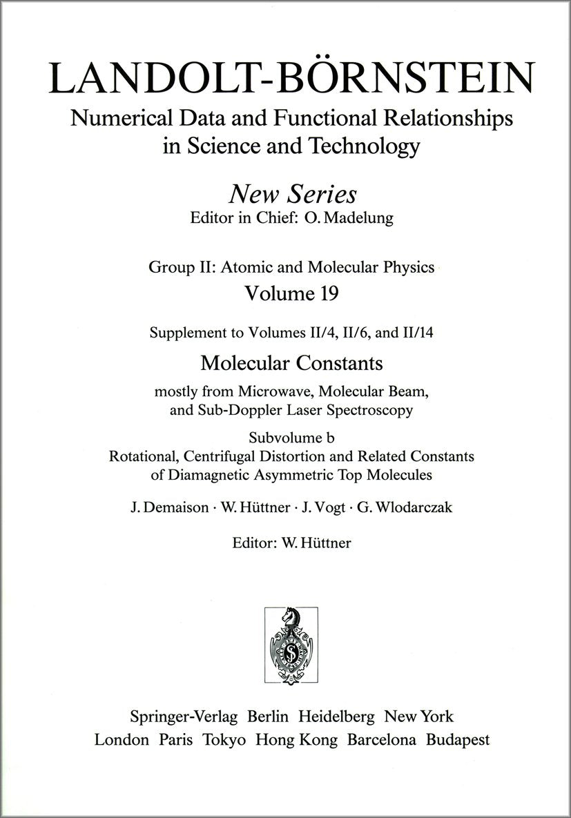 Landolt-Börnstein: Numerical Data and Functional Relationships in Science and Technology - New Series