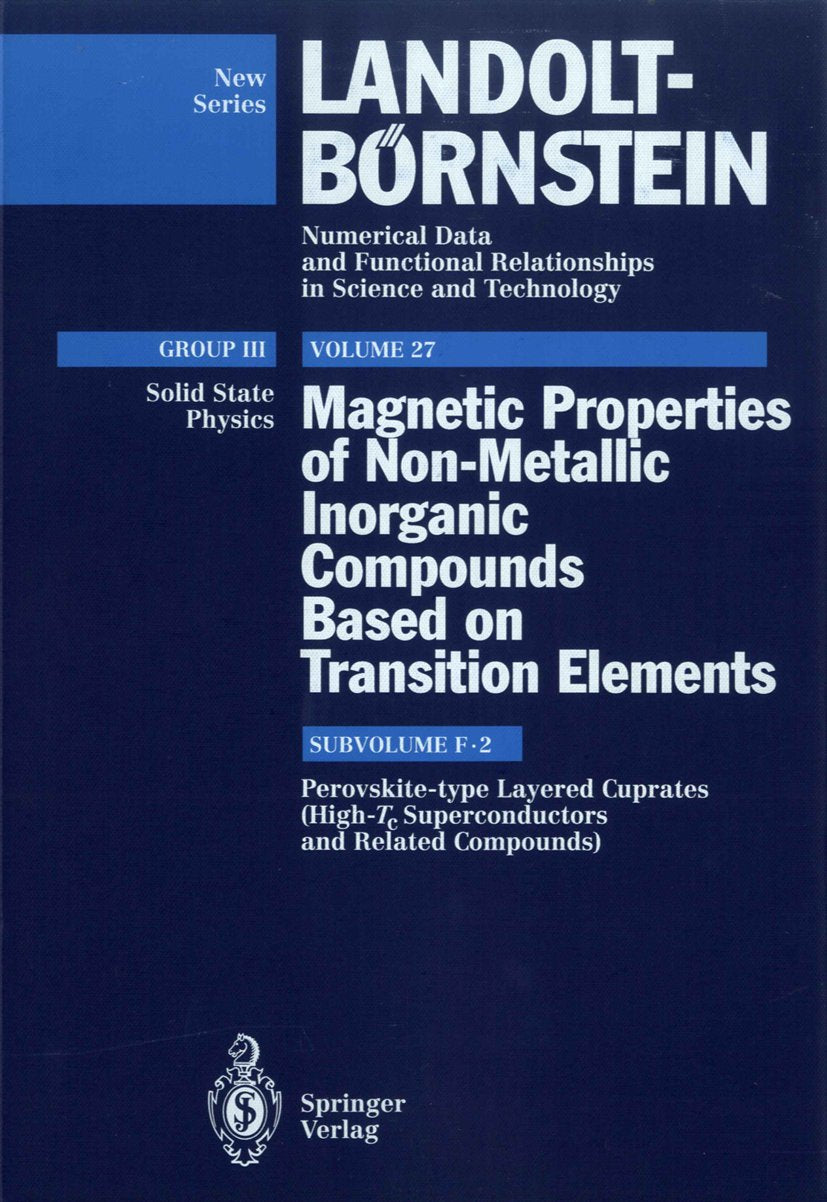 Landolt-Börnstein: Numerical Data and Functional Relationships in Science and Technology - New Series