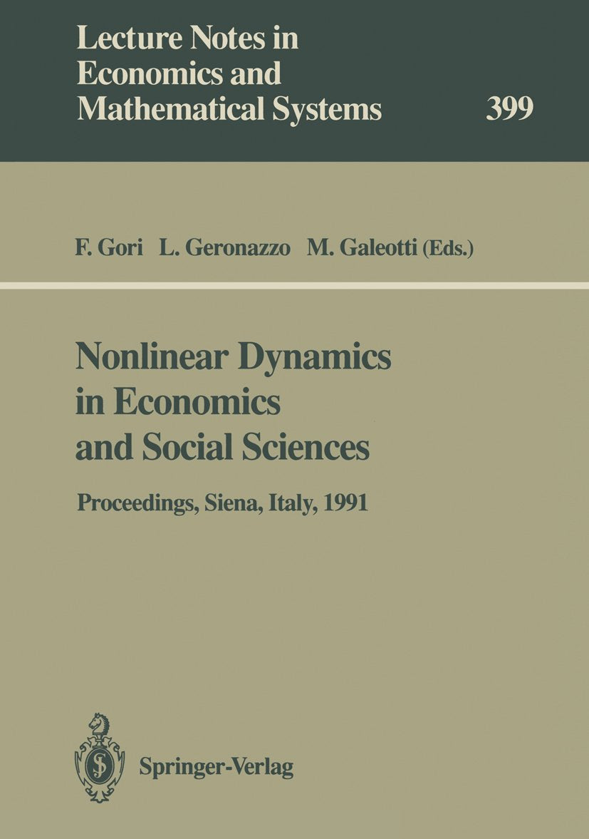 Lecture Notes in Economics and Mathematical Systems