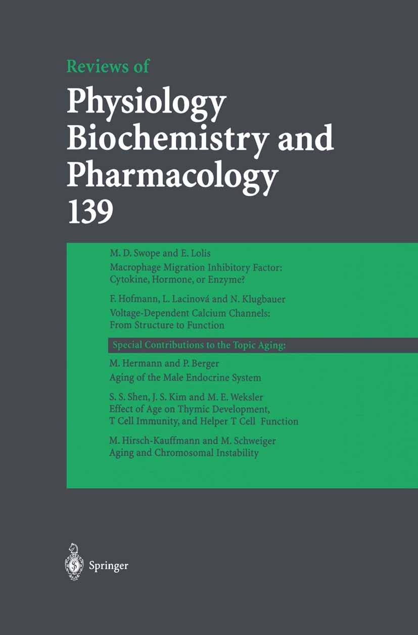 Reviews of Physiology, Biochemistry and Pharmacology