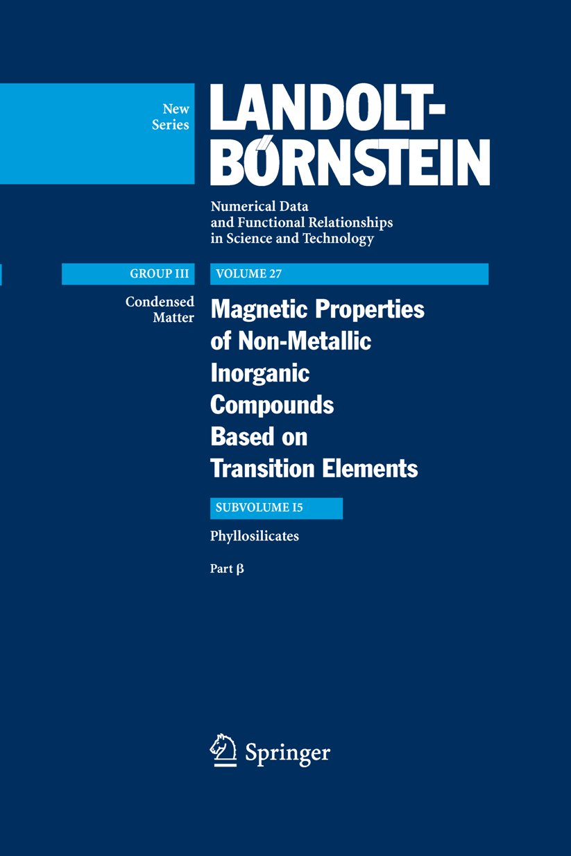 Landolt-Börnstein: Numerical Data and Functional Relationships in Science and Technology - New Series