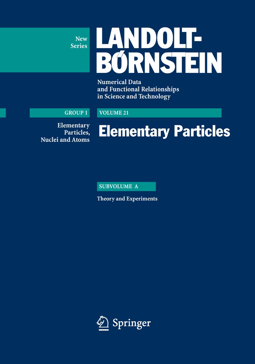 Landolt-Börnstein: Numerical Data and Functional Relationships in Science and Technology - New Series