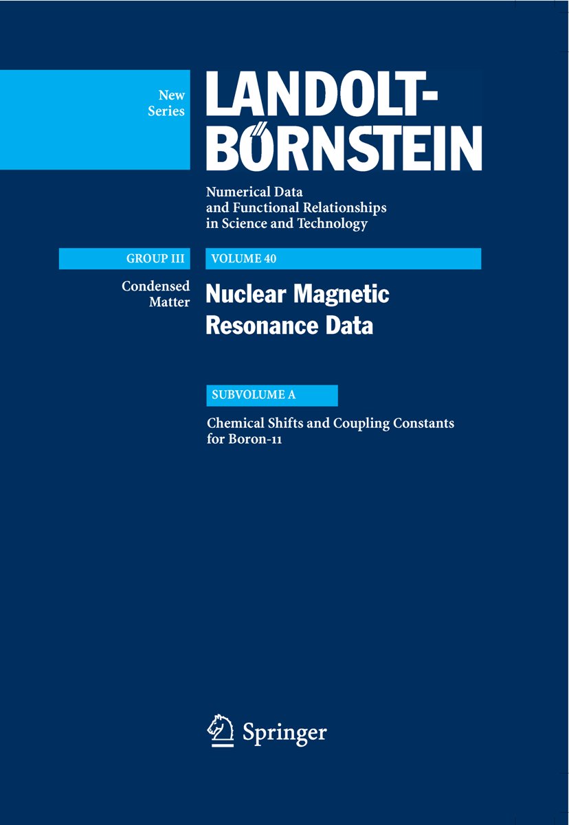 Landolt-Börnstein: Numerical Data and Functional Relationships in Science and Technology - New Series