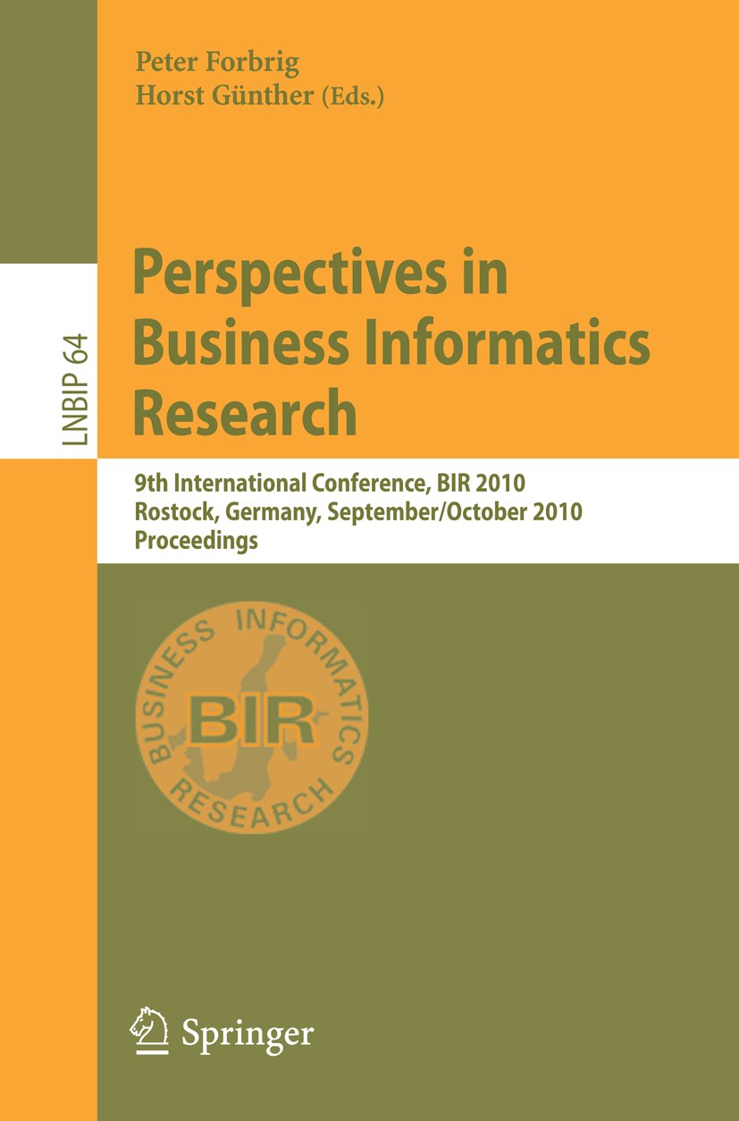 Lecture Notes in Business Information Processing