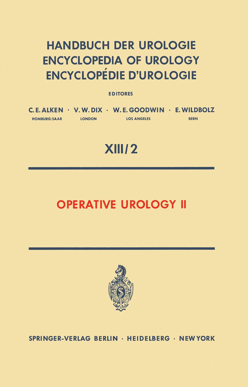 Handbuch der Urologie Encyclopedia of Urology Encyclopedie d'Urologie