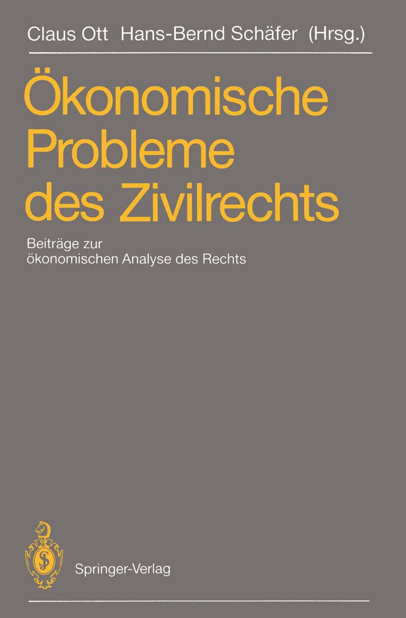 Ökonomische Probleme des Zivilrechts
