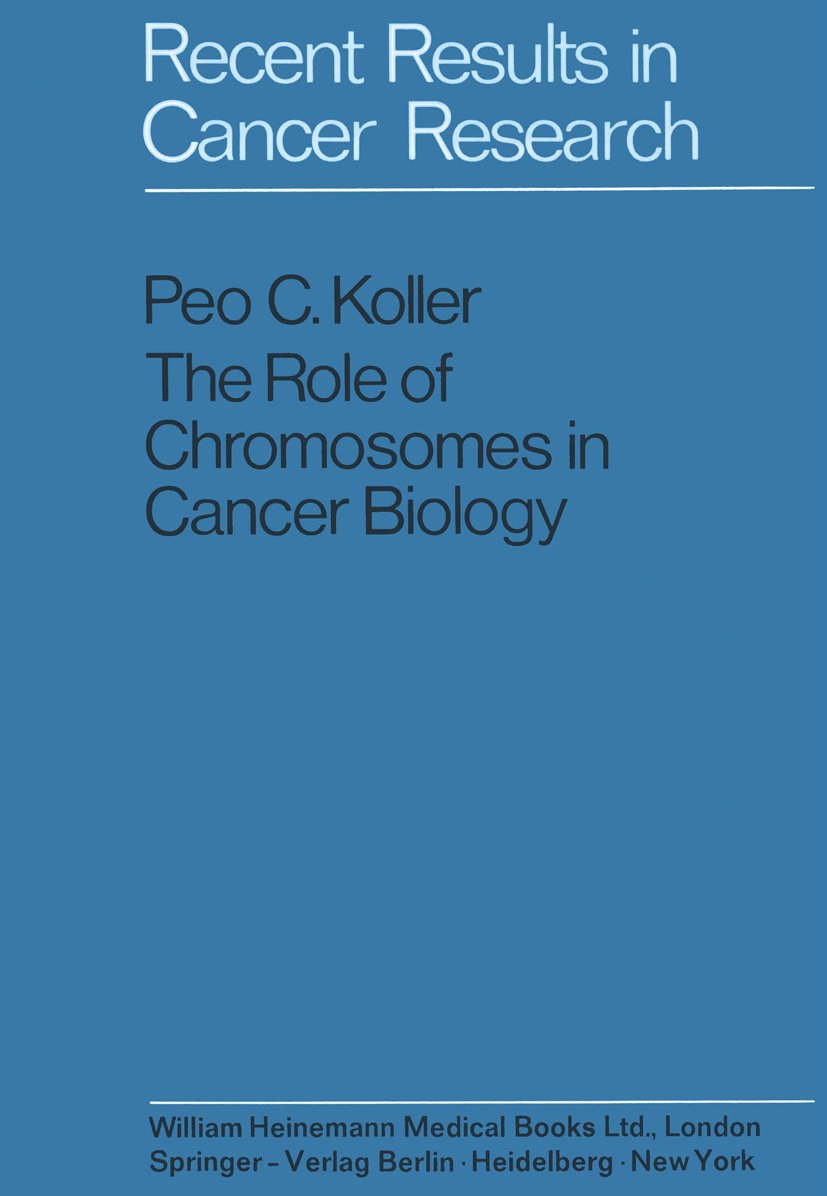 Recent Results in Cancer Research